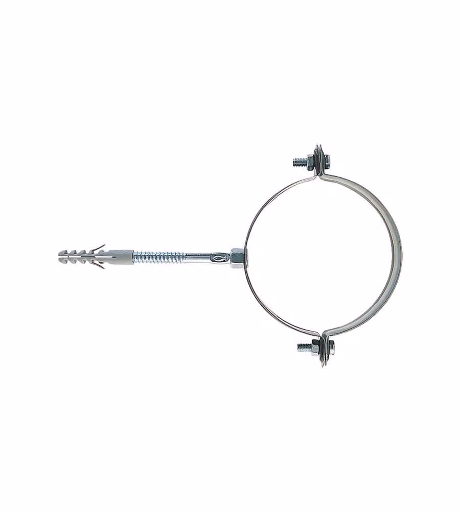 Fischer Collare SCP-Z Tondo Zincato 80 mm per Pluviali con Vite e Tassello
