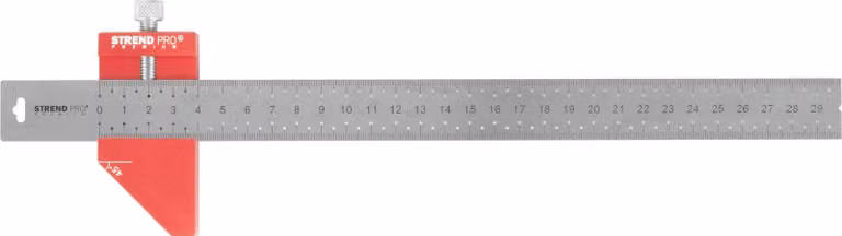Righello Strend Pro Premium, da carpentiere, 300 mm, arresto regolabile, con magnete