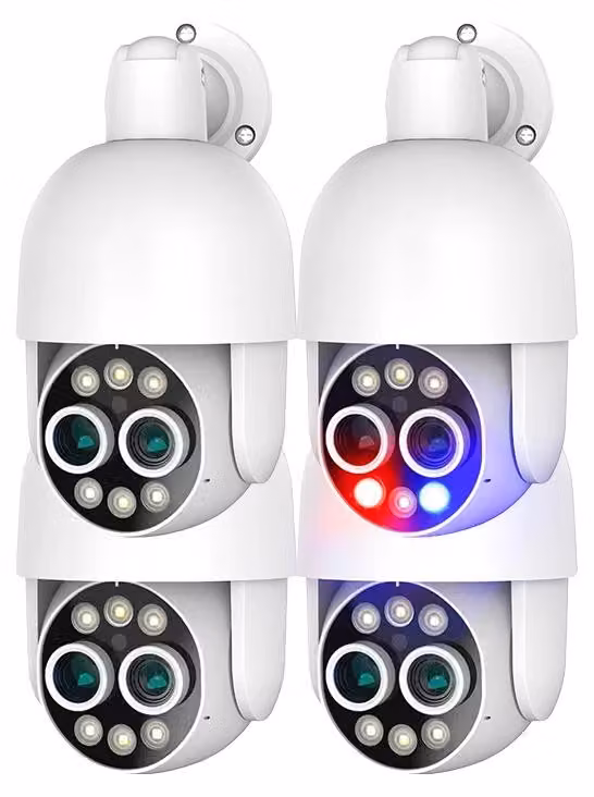 Telecamera IP, Ultra HD 8 MP, riconoscimento intelligente delle persone, 4 telecamere Dual Lens da 8 MP
