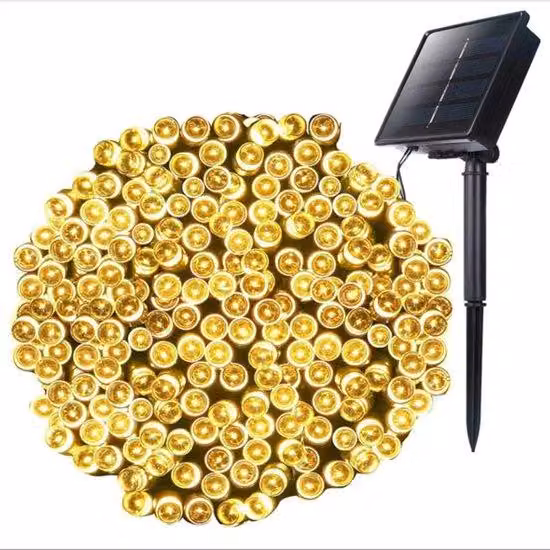 Illuminazione solare a LED - 22 metri - Percorso da giardino auto-illuminante - Luce bianco caldo - Efficiente dal punto di vista energetico