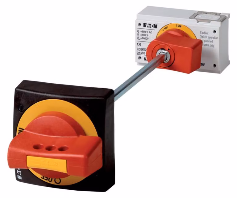 Interruttore principale EATON NZM1-XHB-DAR-NA kit+dimensioni aggiuntive rosso versione NA 125959