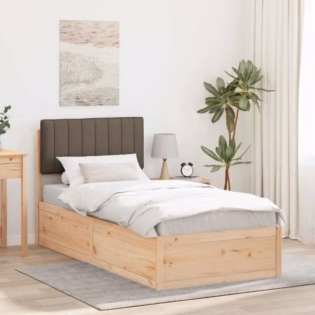 Letto con Testiera Rivestita-Struttura Letto con Testiera Talpa 90 x 200 cm Pino massello 443809