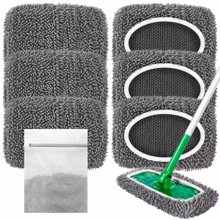 6 salviette in microfibra per mop Swiffer, dimensioni 11,5x26 cm