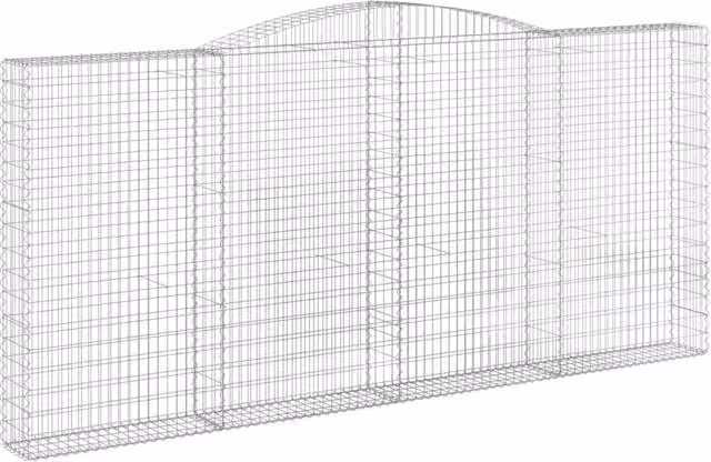 Cesto Gabbione ad Arco 400x30x180/200 cm Ferro Zincato