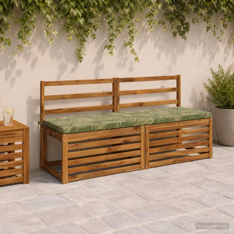 Set di 2 cuscini per panchina vidaXL SOEST in poliestere verde con imbottitura in schiuma e coperture rimovibili lavabili
