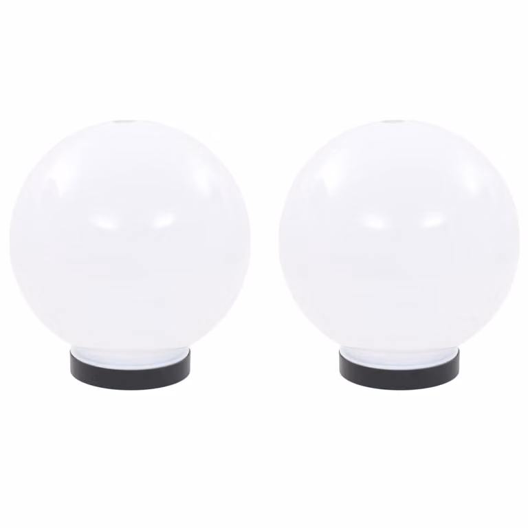 The Living Store Luci da giardino a LED 2 pz. Sferica 20 cm PMMA