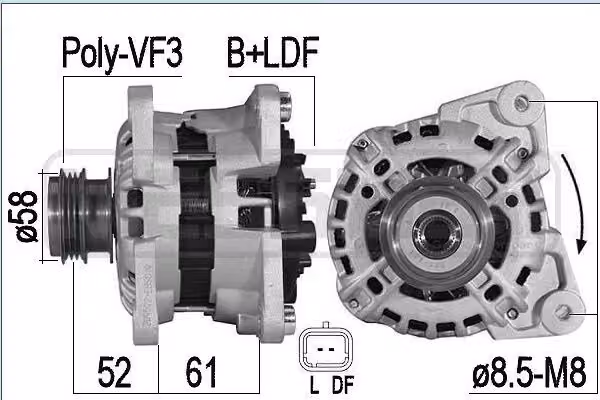 ERA 209522A Alternatore 90 A 14 V per RENAULT Clio IV berlina (BH), Captur (J5, H5), Megane IV berlina (B9A/M/N), Clio IV Grandtour
