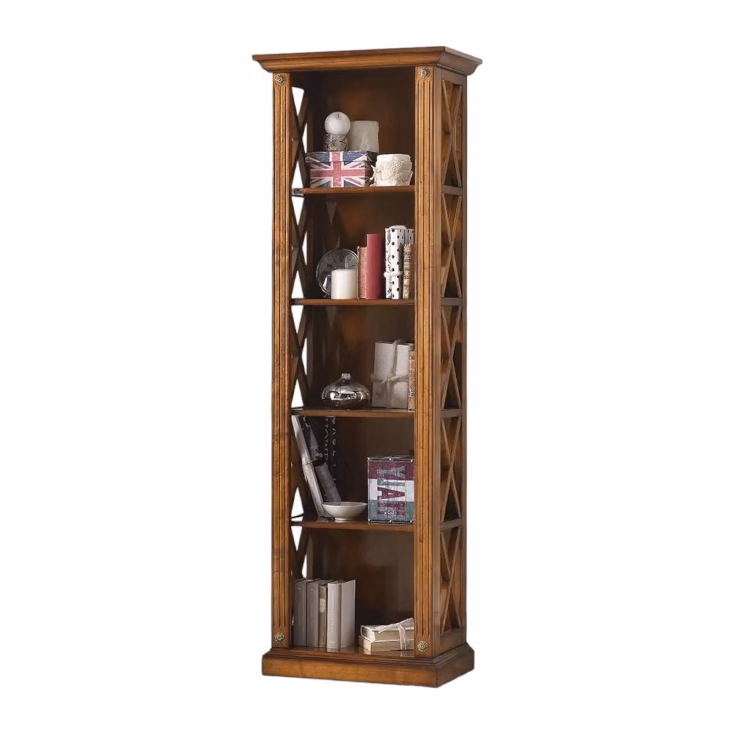 Libreria classica in legno con 5 ripiani Mobili 2G marrone L: 62 cm, P: 40 cm, H: 191 cm – 2