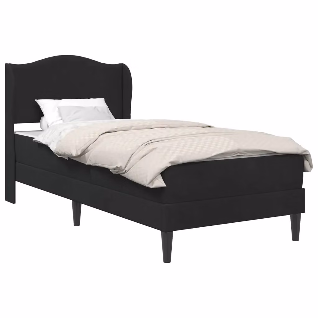 Struttura letto con testiera in velluto nero vidaXL L/P/H: 190 x 90 x 94 cm – 2