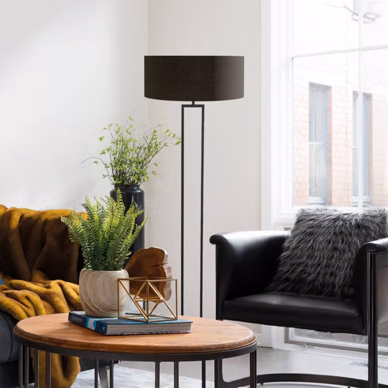 Steinhauer Lampada da terra Stang, dimmerabile, Nero, Soggiorno / Sala da pranzo, Metallo, Moderno, Lampada da terra