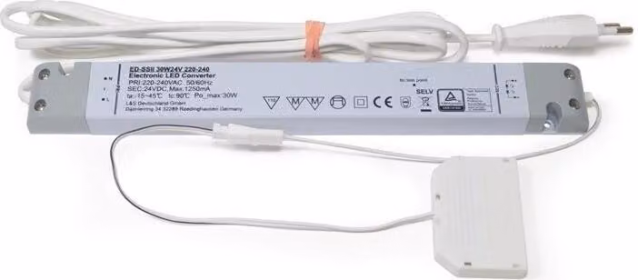 L&S Convertitore LED 230 V 24 V 30 W Distributore a 6 vie - 2000424