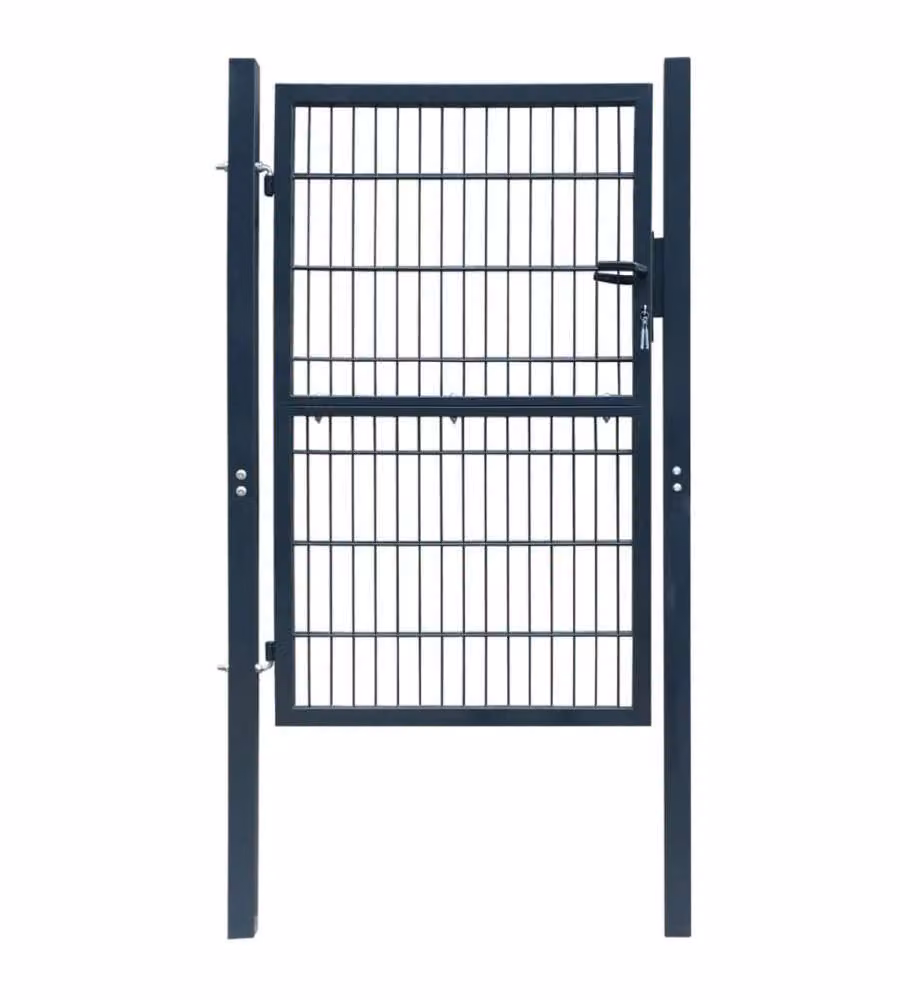 Cancello da Giardino 2D (Singolo) Grigio Antracite 106 x 210 cm