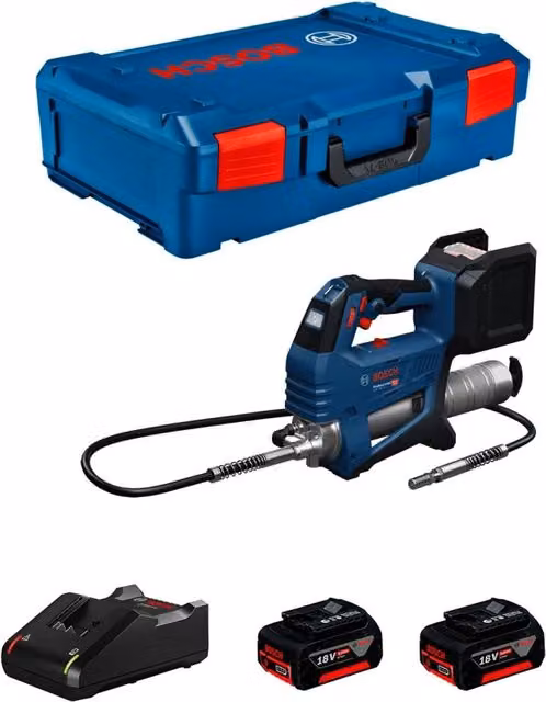 Pistola per grasso BOSCH GFP 18V-10 (2 x 5,0 Ah + GAL18V-40 + L-Boxx XL)