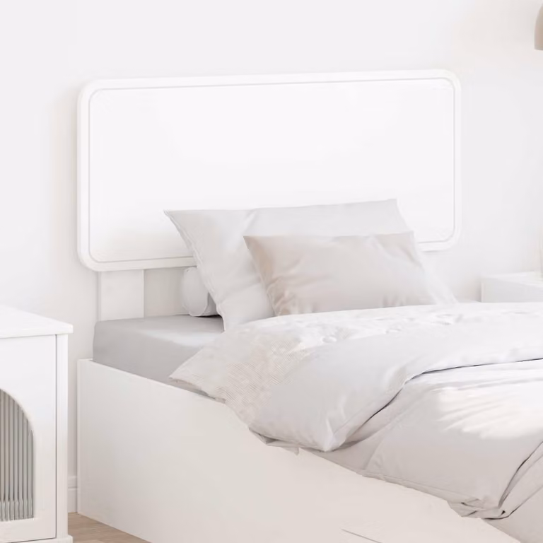 Testiera per letto minimalista vidaXL in legno ingegnerizzato bianco opaco