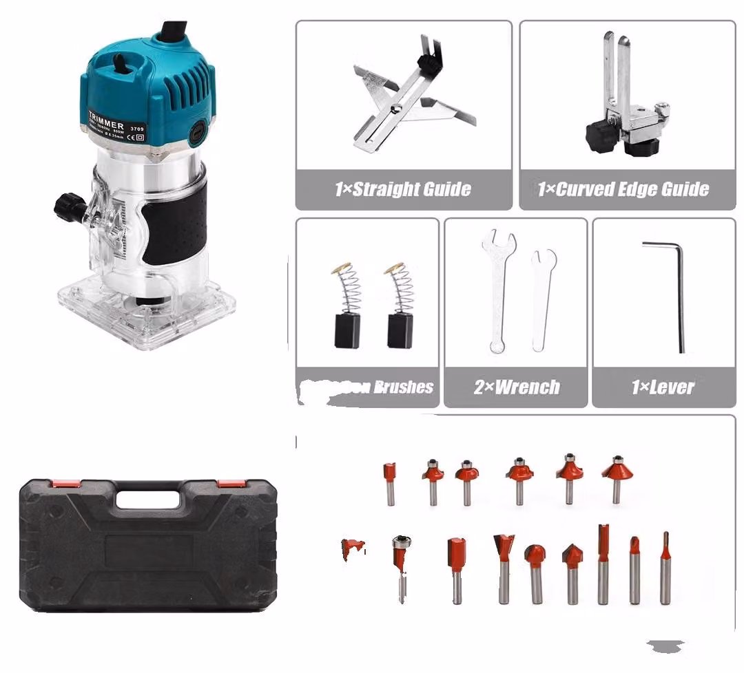 Fresatrice, 800W di potenza, 30.000 giri al minuto, con custodia