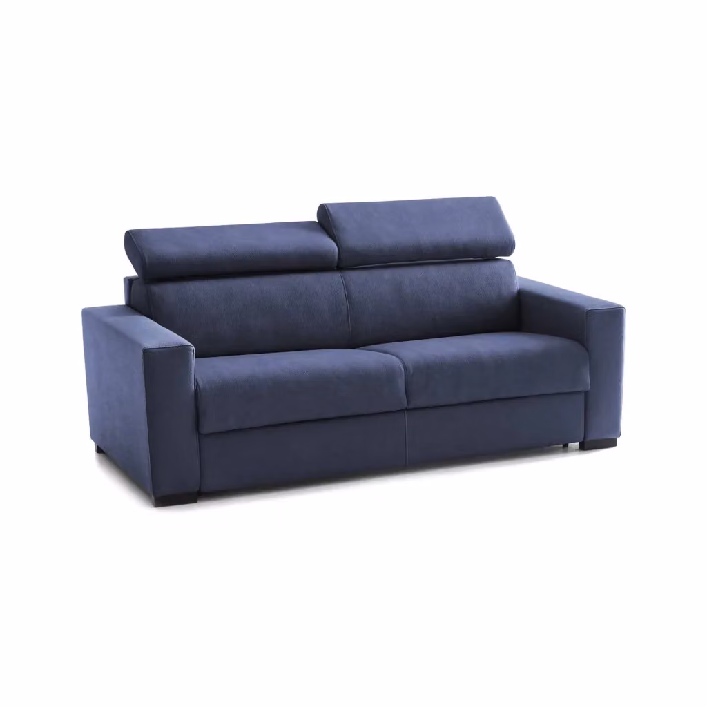 Divano Letto Alinia Talamo Italia Blu con Rivestimento Sfoderabile e Poggiatesta Regolabile L: 160 cm, P: 95 cm, H: 85 cm – 2