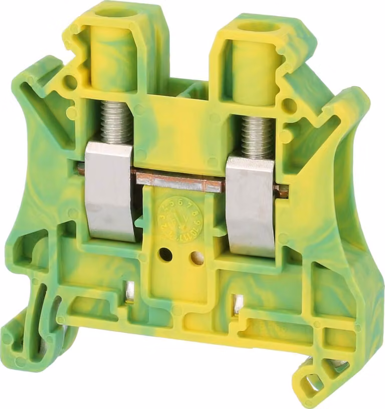 Phoenix Contact, morsetto di collegamento per conduttori di protezione UT 6 PE, con collegamento a vite, sezione nominale: da 0,2 mm² a 10 mm², AWG 24 - AWG 8 - 1