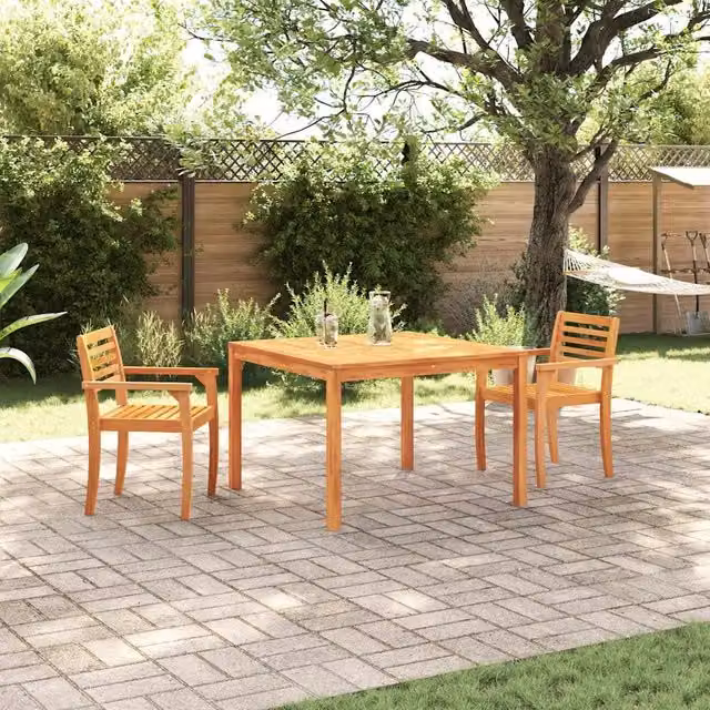 Set da Pranzo per Giardino 3 pz Marrone 3375671