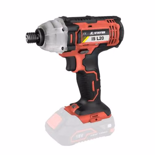 Avvitatore a impulsi a batteria IS L202, 18V, 2Ah, 2 batterie agli ioni di litio, (caricatore + borsa), STAYER