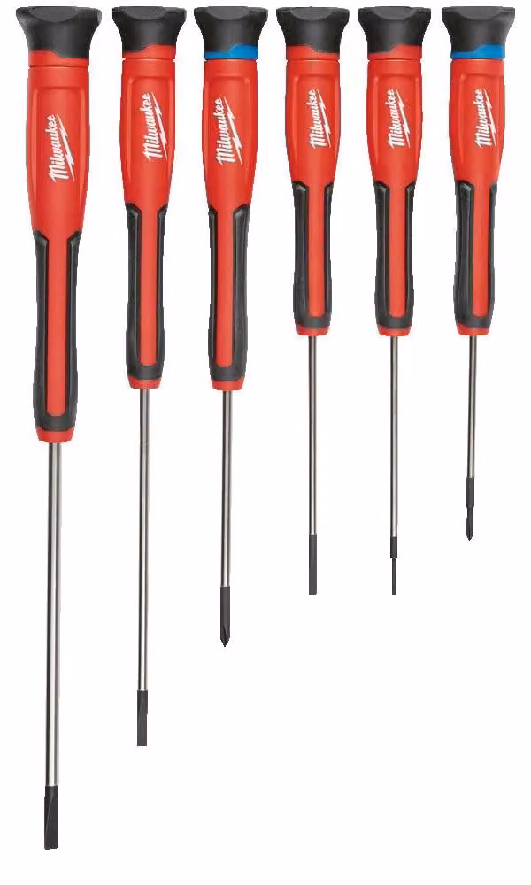 Set di precisione SCHRUKKRIEGEN composto da 6 cacciaviti: PH #00, PH #0, piatto 1.6 mm, 2.0 mm, 3.2 mm e 4.0 mm