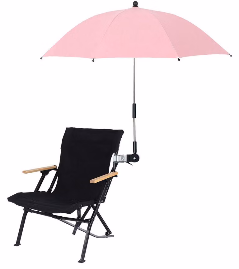 Ombrellone con morsetto, universale, protezione UV UPF 50+, rosa