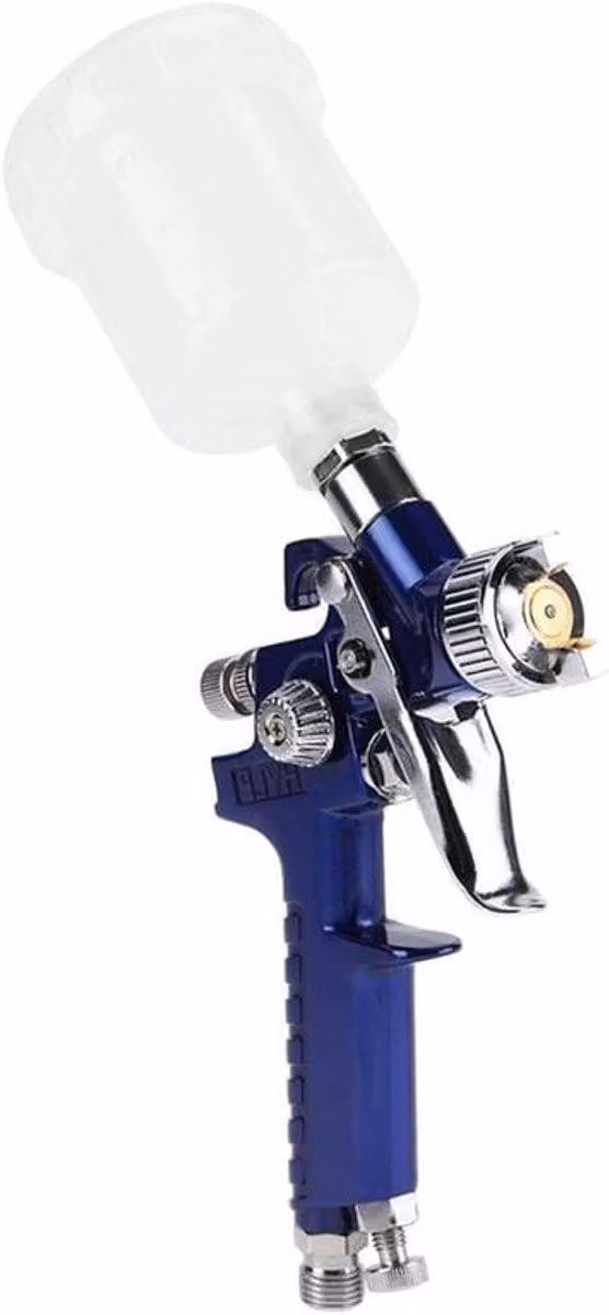 Pistola a spruzzo pneumatica professionale, ugello 0,8/1,0 mm, mini pistola a spruzzo da 125 ml per verniciatura e riparazione di automobili