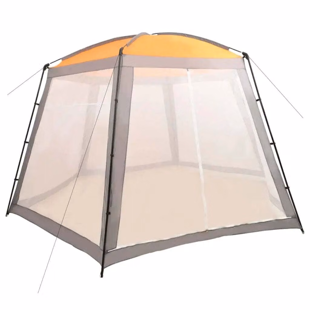 Tenda da piscina in tessuto 500x433x250 cm grigio