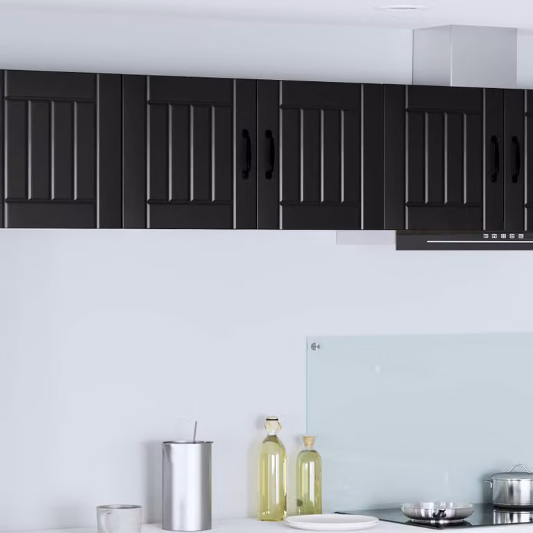 Armadietto a muro LUCCA vidaXL Nero con ante a battente e ripiani interni L: 80 cm, P: 31 cm, H: 40 cm