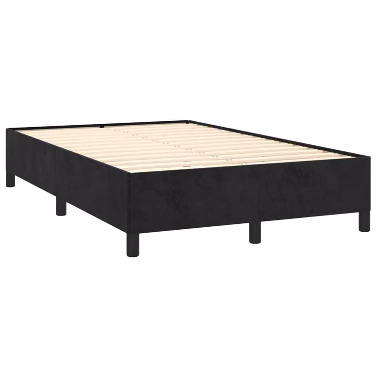 Giroletto senza Materasso Nero 120x190 cm Velluto