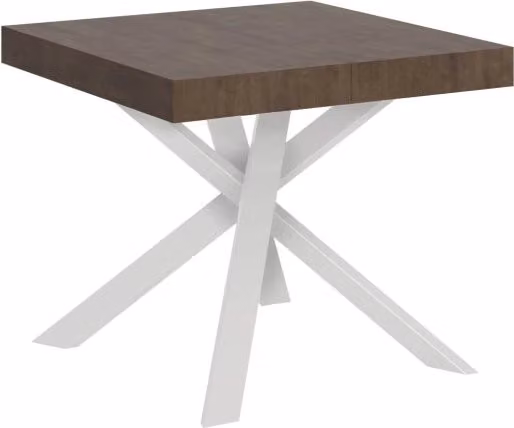 Tavolo allungabile moderno Itamoby marrone e bianco L/P/H: 90 x 90 x 76 cm con piano estensibile – 1