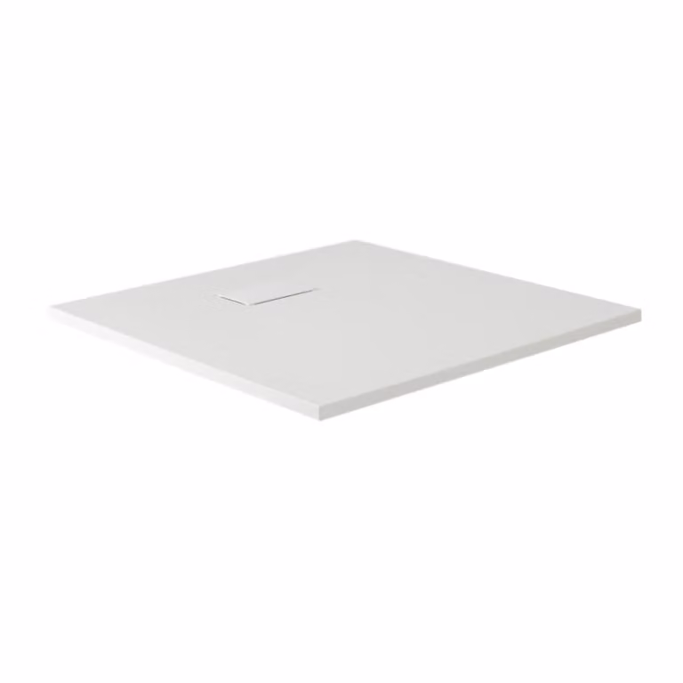 Piatto Doccia Effetto Ardesia Bianco 900x900mm Con Kit Rialzo Angolare – Rockwell