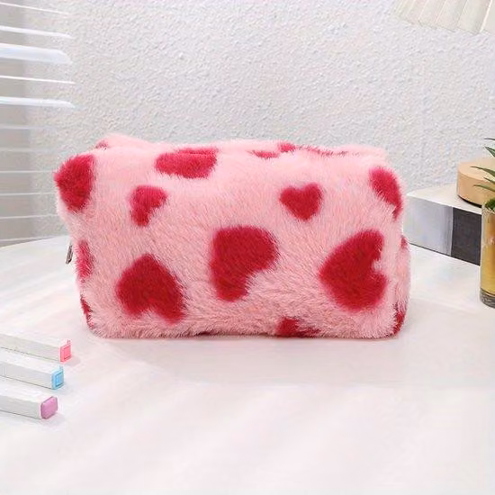 Mini portapenne con motivo floreale, trasparente, in stile femminile, portatile, leggero, per studenti
