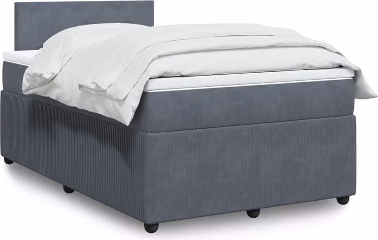 Maison Exclusive - Letto boxspring con materasso grigio scuro 120x200 cm velluto
