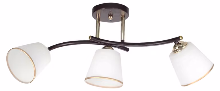 Illuminazione moderna a soffitto GRECO - 3xE27, 40W, nero / oro / bianco