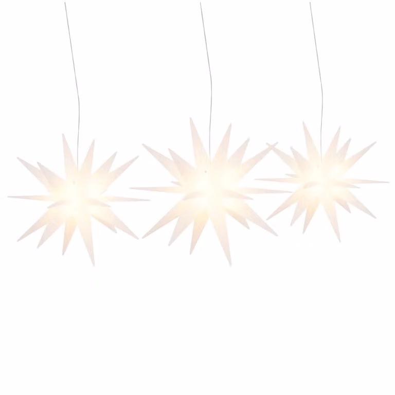Luci di Natale con LED 3 pz Pieghevoli Bianche