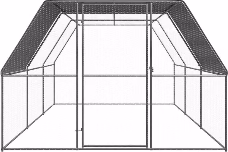 Pollaio per Esterni 3x6x2 m in Acciaio Zincato