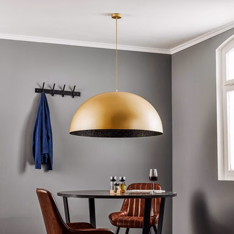 Lampada a sospensione Fera SIGMA, dimmerabile, Ottone / Oro, Soggiorno / Sala da pranzo, Metallo, Moderno, Lampada a sospensione