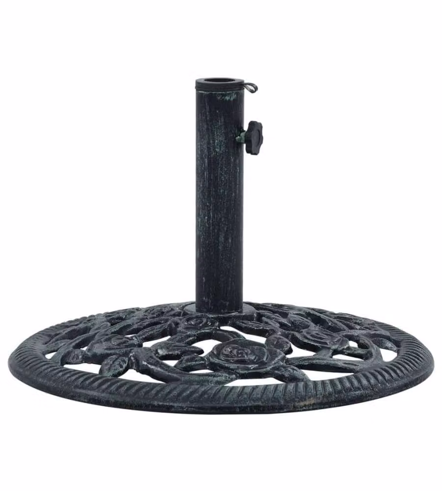 Base per ombrellone vidaXL in ghisa verde, peso 9 kg, diametro 40 cm – 2