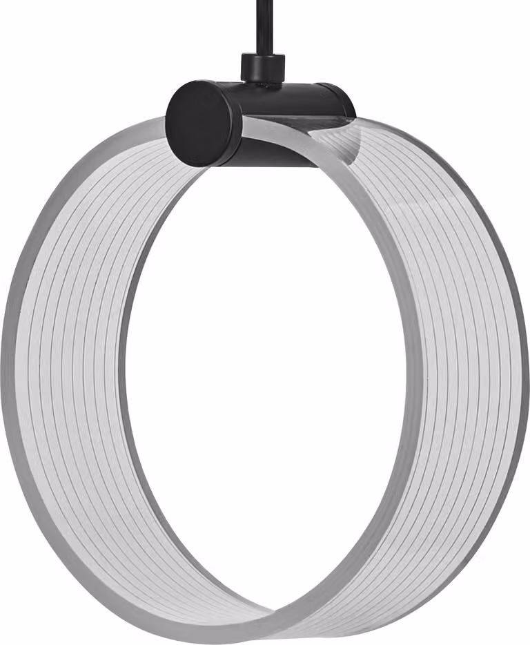OSRAM Decor Circle apparecchio decorativo a sospensione PL, 8W, 370lm, 3000K/4200K/6500K, bianco caldo/bianco freddo/luce diurna, interruttore Click-CCT, non dimmerabile, IP20, plastica, nero, LED non sostituibile
