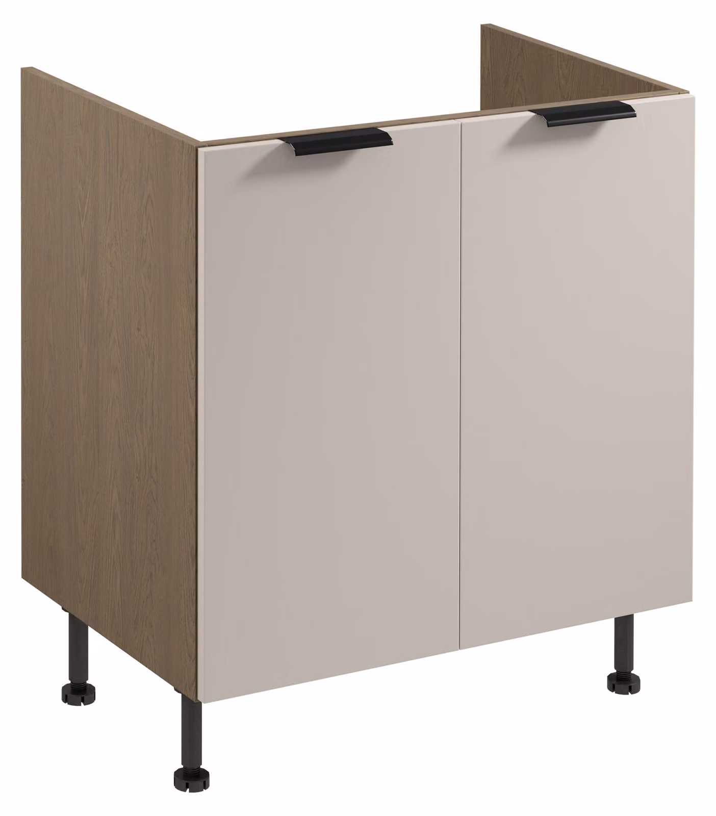 Mobiletto sottolavabo SALERNO - larghezza 80 cm, blu tempesta / beige