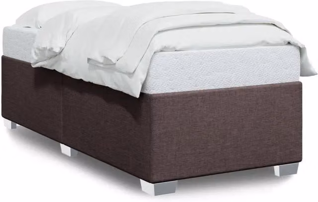 Letto singolo per adulti Design In in tessuto marrone scuro con doghe in legno L: 100 cm, P: 200 cm