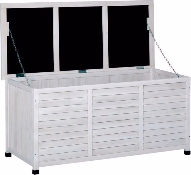 Panca Contenitore da Giardino GIORDANOSHOP in Legno di Abete Bianco L: 127 cm, P: 56 cm, H: 60 cm