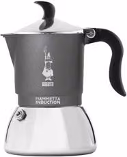 Caffettiera Bialetti Fiammetta Induction in alluminio per 4 tazze, Grigio e Cromo