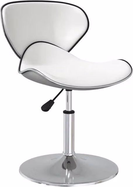 Set di 6 sedie da pranzo moderne vidaXL in similpelle bianca con struttura in metallo e plastica e rotazione a 360 gradi