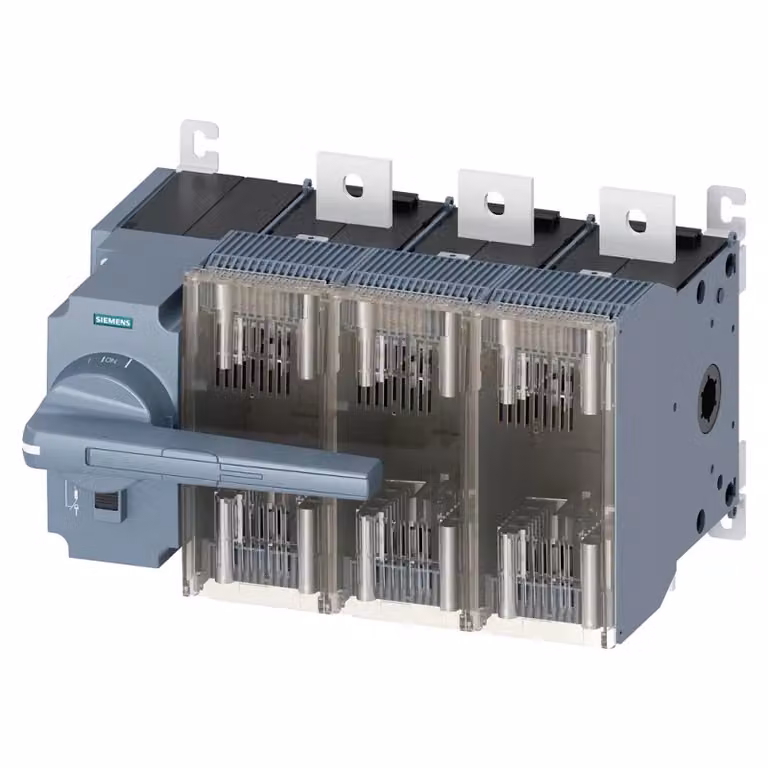 Interruttore sezionatore Siemens con fusibile da 630 A, serie 5, a 3 poli per fusibile NH misura 2 3KF53632LF11