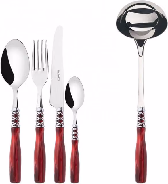 ARIANNA Cromata, Set 49pz, Scatola gallery, Casa Bugatti Colore: Rosso
