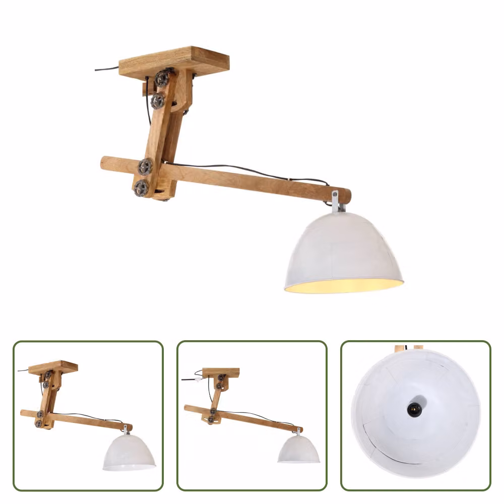 The Living Store Plafoniera 25 W Bianco 105x30x65-108 cm E27