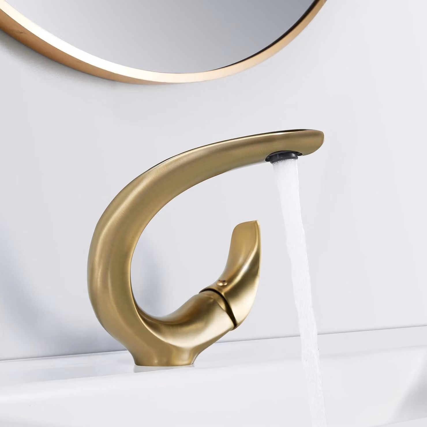 Solidchoice - Miscelatore monocomando per bagno, finitura oro