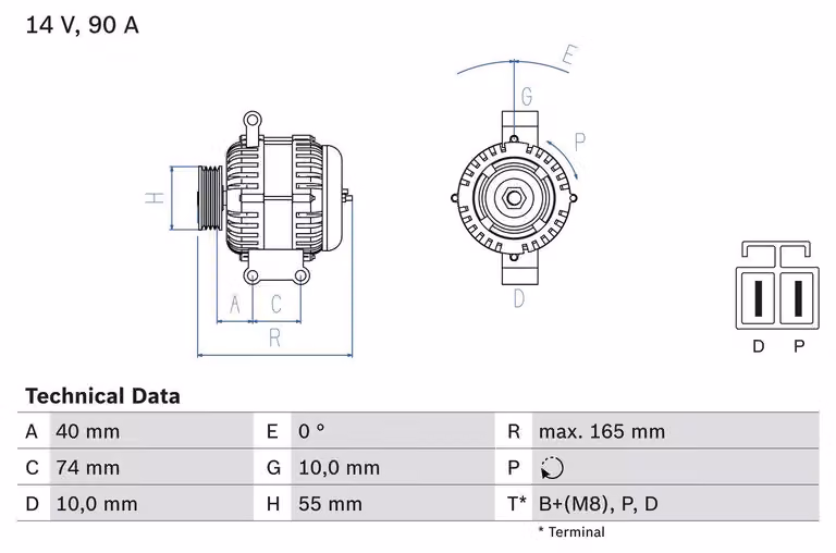 BOSCH 0 986 080 320 Alternatore x