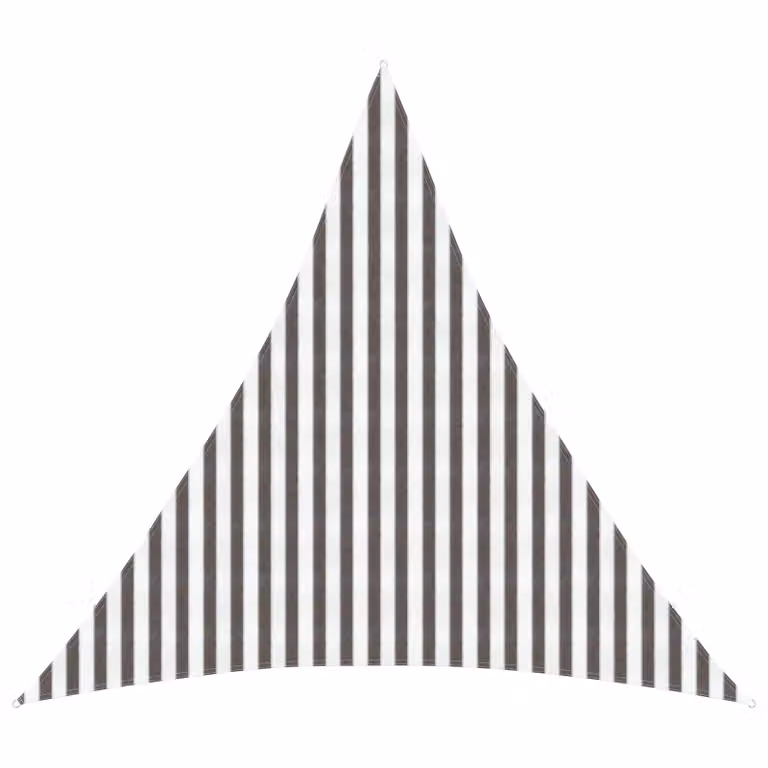 Telo Ombra Triangolare vidaXL in HDPE Grigio Chiaro e Bianco L/P/H: 4 x 4 x 4 m